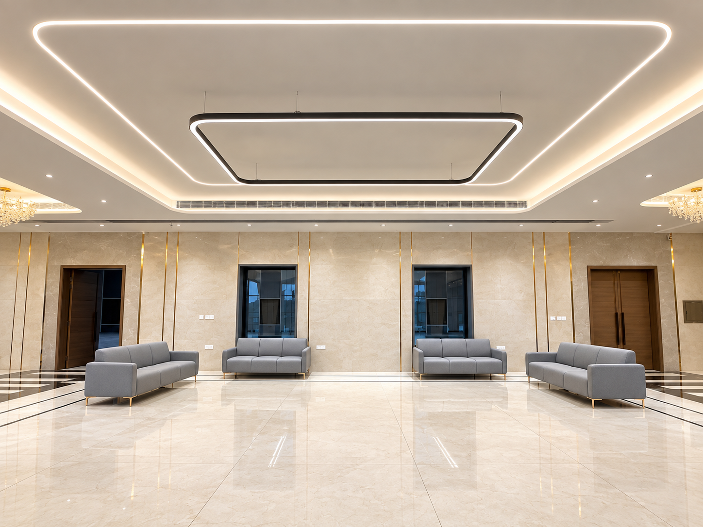 Indoor AC hall, view 1